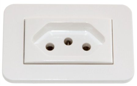 TOMADA QUADRADA BRANCA 10A (67X43MM)