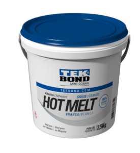 COLA HOT MELT EM GRÃOS BRANCA BALDE 2,5 KG 