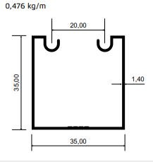 TRILHO SUPERIOR STANLEY CURVO (2,00 MT)