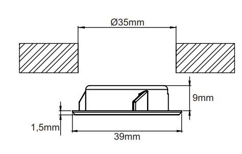 SPOT POP QUADRADO BRANCO BIVOLT (BF)