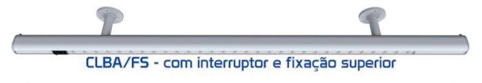 CABIDEIRO DE ALUMÍNIO COM LEDS E INTERRUPTOR 1460 MM FIXAÇÃO SUPERIOR