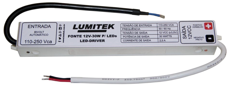 FONTE 30W 12V BIVOLT AUTOMÁTICO