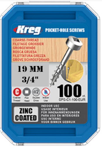 PARAFUSO KREG PANELA 19 MM ZINC