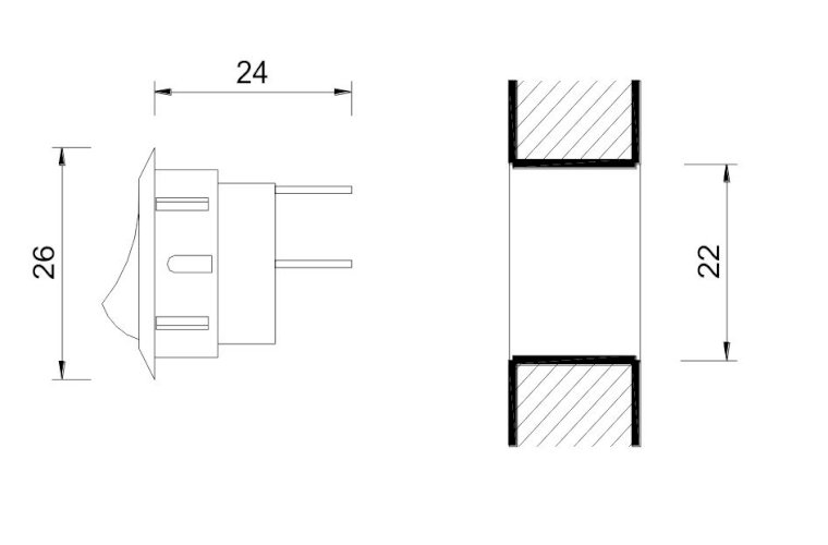 INTERRUPTOR BRANCO C/CONECTORES CABO 1,00M