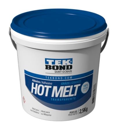 COLA HOT MELT EM GRÃOS TRANSPARENTE BALDE 2,5 KG 