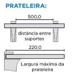 SUPORTE SHARK SLIM SP160 CROMO ACETINADO