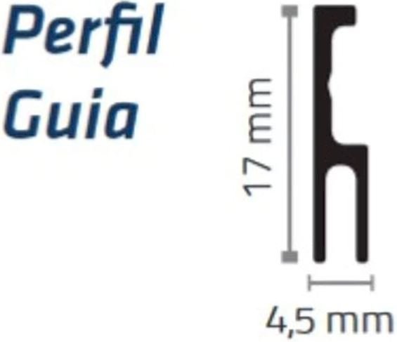 PERFIL GUIA EM PVC PRETO PARA SISTEMA MULTI COM 3,00 MTS