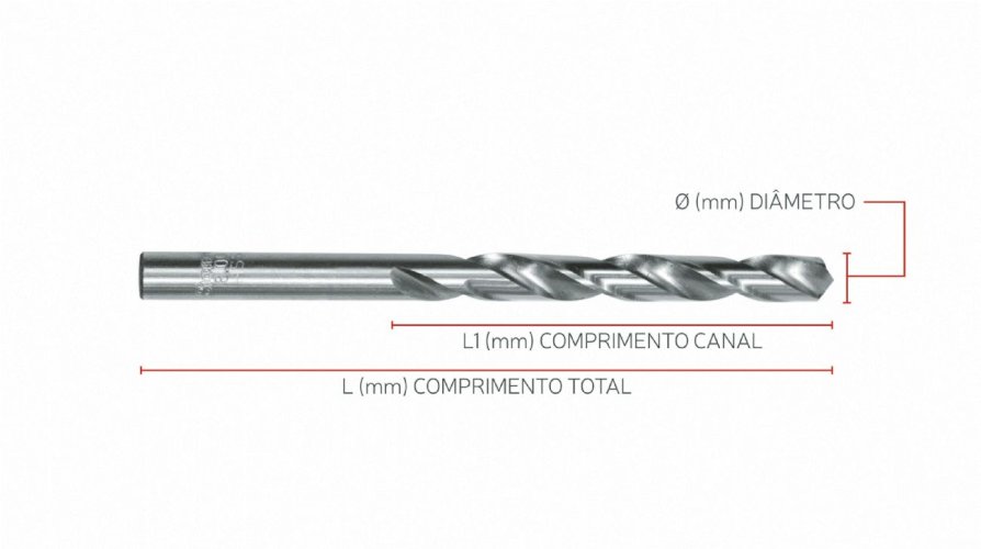 BROCA AÇO RÁPIDO 1/2" (12,7MM)