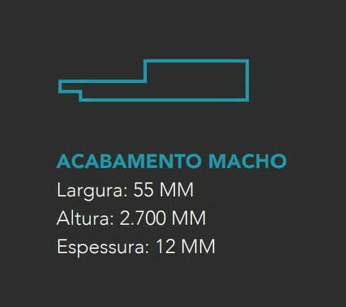 ACABAMENTO MACHO DO RIPADO EUCATEX FREIJÓ ÂMBAR (2700X55MM)