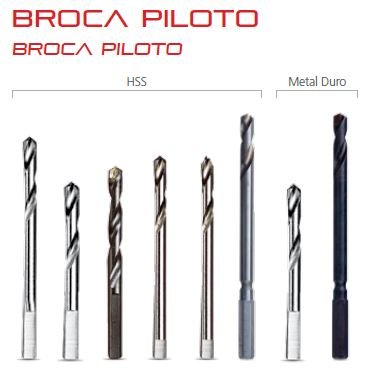 BROCA PILOTO 1/4" X 82 MM AÇO RÁPIDO